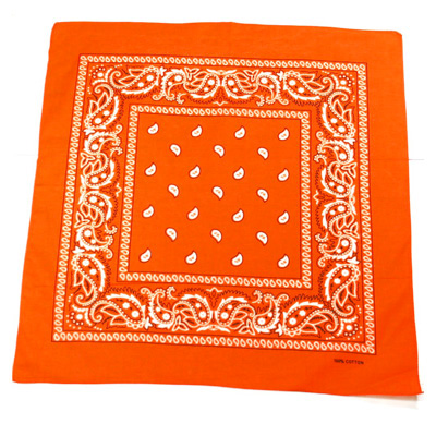 Zac's Alter Ego - Paisley Bandana - Orange/Blanc